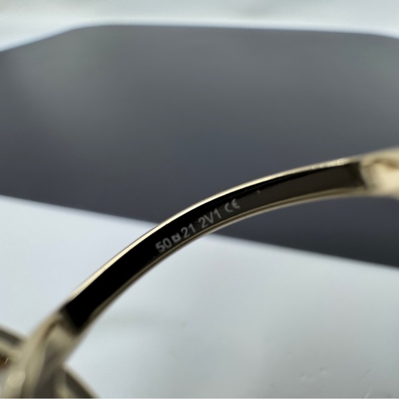 David Beckham Eyeglasses Frames DB1087 3CE Gold Round Half Rim 50-21-150 - Picture 5 of 13